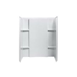 Sterling Accord Series 72284100-0 Complete 3-Piece Wall Set, 55-1/8 in L, 48 in W, 36 in H, Vikrell, High-Gloss, White 