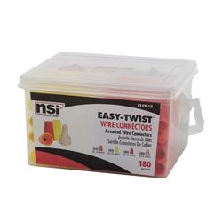 NSI Easy-Twist ET-CP-12 Wire Connector Pail, Combination, Thermoplastic, Orange/Red/Tan/Yellow 