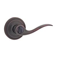 Kwikset Signature Series 730TNL11P Privacy Lever, Thumbturn Lock, Venetian Bronze, Zinc, Residential, Reversible Hand 