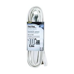 PowerZone OR930610 Extension Cord, 16 AWG Cable, 1-15P Polarized Plug, 1-15R Polarized Receptacle, 10 ft L, 125 V 