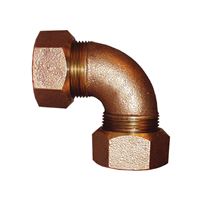 Legend T-4433NL Series 313-354NL Pipe Elbow, 3/4 in, Ring Compression, 90 deg Angle, Bronze, 100 psi Pressure 