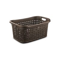 Sterilite 12756P06 Weave Laundry Basket, Plastic, Espresso, 26 in L x 18-3/8 in W x 12-1/2 in H Outside 