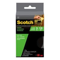 Scotch RF4741 Fastener, 3/4 in W, 5 ft L, Black, 1 lb 