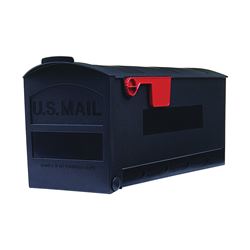 Gibraltar Mailboxes Patriot Series GMB505B01 Rural Mailbox, 1000 cu-in Capacity, Plastic, 8.4 in W, 20-1/2 in D, Black 