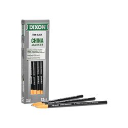 Dixon by Toconderoga 00081 China Marker, Black 12 Pack 