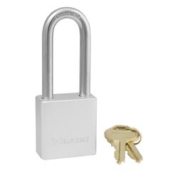 Master Lock 570DLHPF Padlock, Keyed Alike Key, 9/32 in Dia Shackle, 2 in H Shackle, Steel Shackle, Aluminum Body 