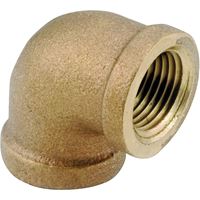 Anderson Metals 738100-20 Pipe Elbow, 1-1/4 in, FIP, 90 deg Angle, Brass, Rough, 200 psi Pressure 