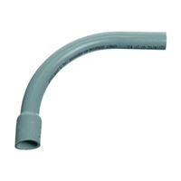 Carlon UA9AEB-CTN Elbow, 3/4 in Trade Size, 90 deg Angle, SCH 80 Schedule Rating, PVC, Bell End, Gray 