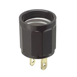Leviton 007-00061-000 Lamp Holder Adapter, 660 W, Phenolic, Brown 