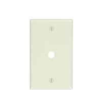 Leviton 000-78013-000 Wallplate, 4-1/2 in L, 2-3/4 in W, 1 -Gang, Plastic, Almond, Smooth 