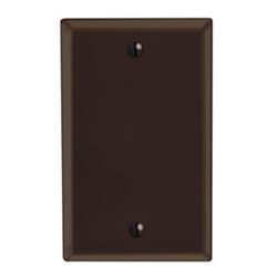 Leviton 001-85014-000 Wallplate, 4-1/2 in L, 2-3/4 in W, 0.22 in Thick, 1 -Gang, Thermoset Plastic, Brown, Smooth 