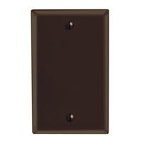 Leviton 001-85014-000 Wallplate, 4-1/2 in L, 2-3/4 in W, 0.22 in Thick, 1 -Gang, Thermoset Plastic, Brown, Smooth 