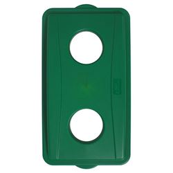 CONTINENTAL COMMERCIAL Wall Hugger 7316GN Receptacle Lid, Plastic, Green 
