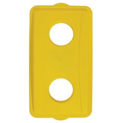 CONTINENTAL COMMERCIAL Wall Hugger 7316YW Receptacle Lid, Plastic, Yellow 