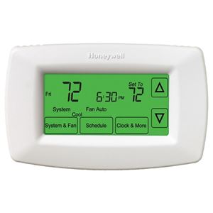Honeywell RTH7600D1030/E1 Programmable Thermostat, Backlit Touch Screen Display, White