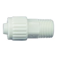 Flair-It 16870 Tube to Pipe Adapter, 3/8 x 1/2 in, PEX x MPT, Polyoxymethylene, White 