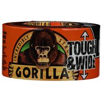 Gorilla 6003001 Duct Tape, 25 yd L, 3 in W, Cotton/Polymer Backing, Black 