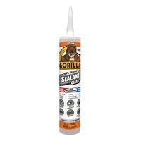 Gorilla 8050002 Silicone Sealant, Clear, 1 days Curing, -40 to 350 deg F, 10 oz Cartridge 