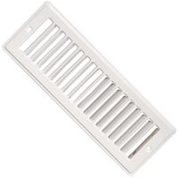 Imperial RG1280A Toe Space Grille, 4 in L, 10 in W, Steel, White 