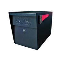 Mail Boss Packagemaster Series 7106 Mailbox, Steel, Powder-Coated, 11-1/4 in W, 21 in D, 13-3/4 in H, Black 