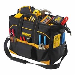CLC DG5543 Tradesmans Tool Bag, 16 in W, 8 in D, 16 in H, 33-Pocket, Polyester, Black/Yellow 