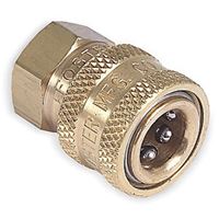 Mi-T-M AW-0017-0001 Adapter, 1/4 x 1/4 in Connection, Quick Connect Socket x FNPT, Brass 