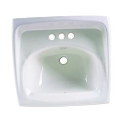 American Standard Lucerne 0355.012.020 Bathroom Sink, Rectangular Basin, 3-Deck Hole, 18-1/4 in OAW, 12-1/8 in OAH 