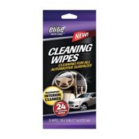 Elite Auto Care 8911 Automotive Wipes, 7 in L, 10 in W, 24-Wipes, Pack of 12 