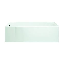 Sterling Accord Series 71141110-0 Bathtub, 60 in L, 30 in W, Alcove Installation, Solid Vikrell, White, High-Gloss 