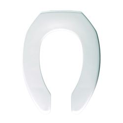 BEMIS M1955C-000 Toilet Seat, Elongated, Plastic, White, Sta-Tite Hinge 