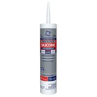 GE Silicone 1 2749484 Tub & Tile Sealant, White, 24 hr Curing, 10.1 fl-oz Cartridge 