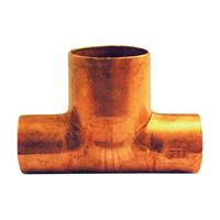 Elkhart Products 111BH Series 32704 Bullhead Pipe Tee, 1/2 x 1/2 x 3/4 in, Sweat, Copper 