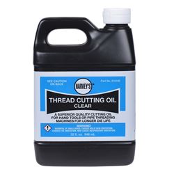 Harvey 016100 Thread Cutting Oil, 1 qt Bottle, Clear 
