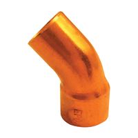 Elkhart Products 31202 Street Pipe Elbow, 3/4 in, Sweat x FTG, 45 deg Angle, Copper 