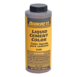 Quikrete 131701 Cement Colorant, Brown, Liquid, 10 oz Bottle 