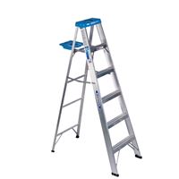 Werner 366 Step Ladder, 6 ft H, Type I Duty Rating, Aluminum, 250 lb, 5-Step, 10 ft Max Reach 