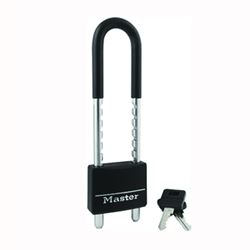 Master Lock 527D Padlock, Keyed Different Key, Adjustable Shackle, 5/16 in Dia Shackle, Brass Body, 2 in W Body 