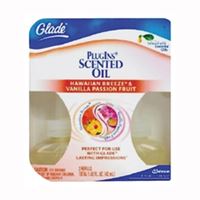 Glade 70498 Plug-In Air Freshener Refill, Hawaiian Breeze/Vanilla Passion Fruit, Clear, 30 days-Day Freshness 