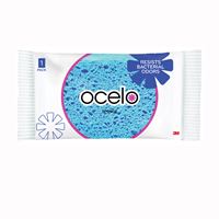 Ocelo 7264-T Sponge, 7.7 in L, 4.2 in W, 1-1/2 in Thick, Cellulose, Blue 