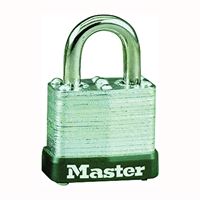 Master Lock 105D Padlock, Keyed Different Key, 3/16 in Dia Shackle, Steel Shackle, Steel Body, 1-1/8 in W Body 