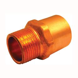 Elkhart Products 104R Series 30348 Reducing Pipe Adapter, 1 x 3/4 in, Sweat x MNPT, Copper 