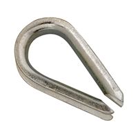 Campbell T7670649 Wire Rope Thimble, 3/8 in Dia Cable, Malleable Iron, Electro-Galvanized, Pack of 10 