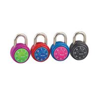 Master Lock 1530DCM Padlock, 9/32 in Dia Shackle, 3/4 in H Shackle, Steel Shackle, Steel Body, Anodized Aluminum 4 Pack 