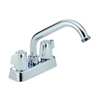 DELTA Classic Series 2131LF Laundry Faucet, 2-Faucet Handle, Brass, Chrome Plated, Deck Mounting, Swivel Spout 