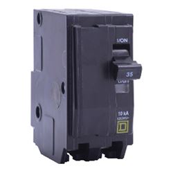 Square D QO QO240C Circuit Breaker, Mini, 40 A, 2 -Pole, 120/240 VAC, 48 VDC, Plug Mounting, Black 