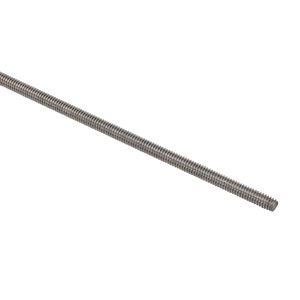Stanley Hardware 4002BC Series N218-214 Threaded Rod, 1/4-20 in Thread, 36 in L, Coarse Grade, Stainless Steel