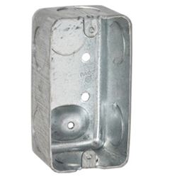Raco 8663 Handy Box, 1-Gang, 7-Knockout, 3/4 in Knockout, Steel, Gray 