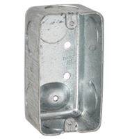 Raco 8663 Handy Box, 1-Gang, 7-Knockout, 3/4 in Knockout, Steel, Gray 