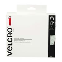 VELCRO Brand 90198 Fastener, 2 in W, 15 ft L, Nylon, White, Rubber Adhesive 