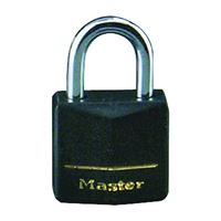 Master Lock 131Q Padlock, Keyed Alike Key, 3/16 in Dia Shackle, Steel Shackle, Brass Body, 1-3/16 in W Body 